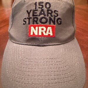 NRA 150 Years Strong Gray Adjustable Strap-back Baseball Cap
